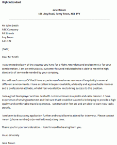 Flight Attendant Cover Letter Sample - Cover Letters And