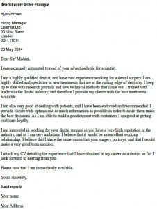 Dentist Cover Letter Example - Learnist.org