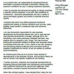 finance analyst cover letter example