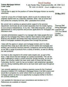 Trainee Mortgage Advisor Cover Letter Example - Learnist.org
