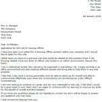 Housing Officer cover letter example