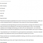 Aircraft Technician Cover Letter Example