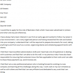 Barristers Clerk Cover Letter Example