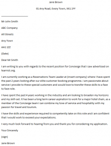 Cover Letter For A Concierge Learnist Org   Concierge Cover Letter Example 228x300 