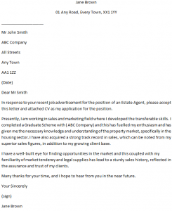 Estate Agent Cover Letter Example - Learnist.org