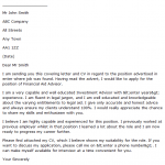 Financial Aid Advisor Cover Letter Example