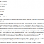 HR Generalist Job Application Cover Letter Example