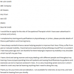 Occupational Therapist Cover Letter Example