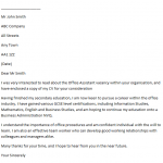 Office Assistant cover letter