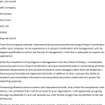 Project Coordinator Cover Letter Example