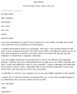 Air Traffic Controller Cover Letter Example - Learnist.org