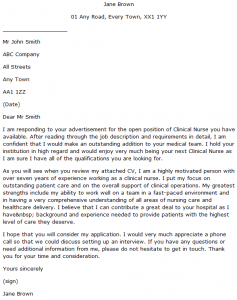 Clinical Nurse Cover Letter Example - Learnist.org