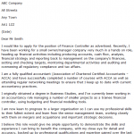 financial controller cover letter