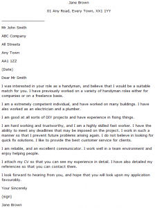 Handyman Cover Letter Example - Learnist.org