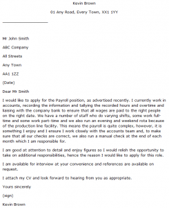 Payroll Cover Letter Example - Learnist.org