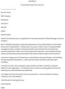 Retail Manager Cover Letter Example - Learnist.org